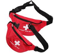 DEEPCRAFF 2 Pièces Trousse de Secours Portable Grosse Capacité en Nylon Rouge, Facile à Laver, pour Activités en Plein Air et Urgences