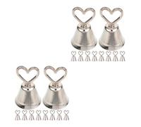 DEEPCRAFF 20 Pièces Pince à Cartes de Table en Métal Cloche Dorée Réutilisable pour Décoration de Mariage et Fête, Support de Table Solide et Élégant pour Espaces Réservés Plusieurs Styles
