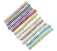 DEEPCRAFF 200 pièces Perles de verre colorées pour la fabrication de bijoux, perles pour loisirs créatifs et accessoires, 200 pièces, pour fabrication de bijoux