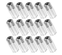 DEEPCRAFF 24 Pièces Flacon de Pilules de Poche, Pots à Remède en Plastique, Argenté, Dosage Précis, Identification Facile, Usage Quotidien Déplacement