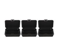 DEEPCRAFF 3 Pièces Coffret à Outils Rigide Noir en Plastique, Compact | Protection des Instruments, Organisation du Matériel, Format Portable 6,3x4,8x2,4 Pouces