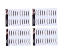 DEEPCRAFF 4 Pièces Autocollants pour Sourcils Marron 6d Réutilisables et Imperméables en Papier Transfert D'eau pour Filles Formes Arc, Courbe Douce ou Droite