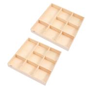 DEEPCRAFF 4 Pièces Boîte Décorative en Bois Marron à Peindre Soi-même | Bois Brut, Petit Format Pratique, pour Chambre Étudiante et Anniversaire, Style Personnalisé à Créer