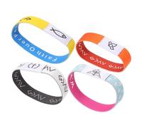 DEEPCRAFF 4 Pièces Bracelet Biblique Nfc en Tissu Élastique, pour Hommes | Confirmation et Culte du W nd, Ajustement Près du Poignet, Programmable, Style Vibrant et Moderne