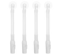 DEEPCRAFF 4 Pièces Buse de Gonflage pour Manteaux en Duvet avec Construction Stable en Plastique Blanc, Application Polyvalente pour Vêtements à Domicile ou Aventures en Plein Air