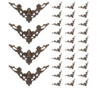 DEEPCRAFF 40 Pièces Coins Métalliques Vintage en Fer, Or | Protection des Angles, Finition Bronze Antique, Bords Lisses sans Bavure, Compatible Plusieurs Épaisseurs