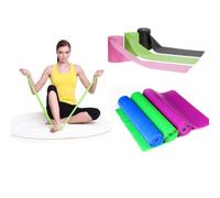 DEEPCRAFF 5 Pièces Bande de Résistance Élastique de Yoga pour | Longueur Réglable, Prise Antidérapante, pour Étirements et Postures Difficiles, Garçon et Filles et Femmes Couleur Aléatoire