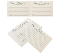 DEEPCRAFF 50 Feuilles Cartes D'enveloppe pour Funérailles en Papier, Multi-usages Espace pour Messages, pour Cérémonies Religieuses et Condoléances