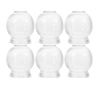 DEEPCRAFF 6 Pièces Ensemble de Ventouses en Verre Épaissi pour Thérapie par Ventouses, Forte Adsorption, pour Massage à Domicile