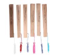 DEEPCRAFF 6 Pièces Éventail Pliant en Bois Parfumé, Style Chinois Ancien