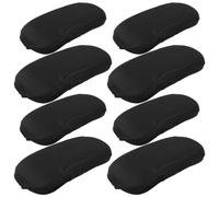 DEEPCRAFF 8 Pièces Housse D'accoudoir Extensible en Polyester Noir pour Chaise de Bureau et Gaming, Protection Complète et Ajustement Élastique, pour Usage au Bureau