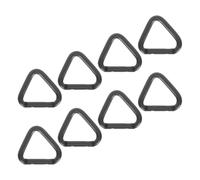 DEEPCRAFF 8 Pièces Mousqueton Triangle en Alliage D'aluminium Noir pour Gym | Charge Élevée, Surface Lisse, Protège les Objets, Lot Pratique pour Clés et Haut-parleur