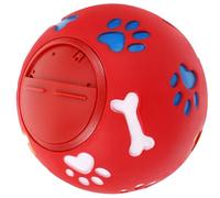 DEEPCRAFF Balle Les Distribution en Rouge pour Interactive Plastique Chien de Friandises, Stimulant Instincts Naturels Jeu Mastication des Chiots