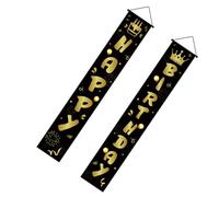 DEEPCRAFF Bannière de Porte Décoration de Porte en Polyester Pongee pour Anniversaire Grand Lettrage et Design de Mots pour Fête et Rassemblement D'amis