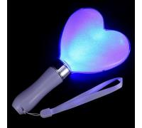 DEEPCRAFF Bâton Lumineux de Cœur 15 Couleurs, Abs Blanc pour Fans