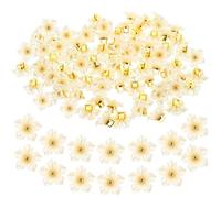 DEEPCRAFF Boutons de Couture Résistants sans Bavures Forme Fleur en Plastique Lot de 100 pour Vêtements et Foulards pour Projets de Couture DIY