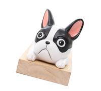 DEEPCRAFF Butée de Porte Anti-pincement, Support de Porte de Sécurité Chien en Résine et Bois, Blanc, Clip de Protection Doigts, Anti-Collision pour Chambre D'garçon et Filles et Bébé
