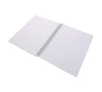 DEEPCRAFF Cahier de Maths Noir à Spirale, Papier pour Étudiants et Lycée | Double Écriture Recto Verso, Reliure Spirale Robuste, pour Notes de Bureau et Réunions