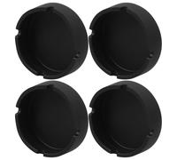 DEEPCRAFF Cendrier Rond en Silicone Noir, Lot de 4 Pièces, Résistant la Chaleur Chocs, Facile à Nettoyer, Décoration de Table la Maison