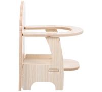 DEEPCRAFF Chaise Miniature en Cage pour Hamster, Bois Khaki, Décor | Accessoire Léger pour Petites Bêtes, Usage Photo et Maison, Finition Bois Khaki, Décoration Mini