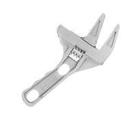 DEEPCRAFF Clé à Molette Courte Multifonction à Grosse Ouverture, Réglable | Alliage D'aluminium, Usage sur Valve et Tête, Argenté, pour Environnements D'outillage Mécanique