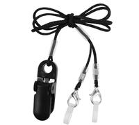 DEEPCRAFF Clip de rétention pour audiophones avec cordon en nylon léger et réglable, usage extérieur pour amplificateurs auditifs, conçu pour seniors actifs, noir