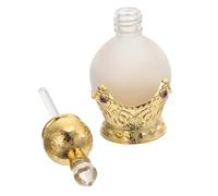 DEEPCRAFF Flacon de Parfum Vintage 15ml en Verre, Pipette Cristal Élégante | Format Voyage, Usage Facile pour Huiles Essentielles et Lotions, Décor Raffiné pour Maison ou Présent
