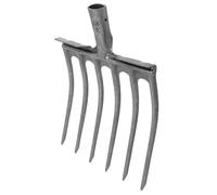 DEEPCRAFF Fourche Agricole en Acier Argenté à 5 et 6 Dents Conception Multident pour Labour Profond et Préparation du Sol Les Jardins