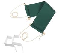 DEEPCRAFF Hamac de Bureau pour Pieds avec Sangles Réglables et Crochets | Tissu Vert, Fixation sous Bureau, pour Jambes et Pieds, Style Moderne, Télétravail et Espaces Partagés