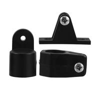 DEEPCRAFF Kit de Charnières Marines pour Bateau Capuchon D'extrémité, Glissière Mâchoire et Support de Pont en Plastique Noir pour Tube de 22mm, Résistant aux Intempéries, pour Navigation