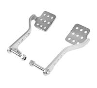 DEEPCRAFF Kit de Pédale de Frein et Accélérateur et Contrôle Fiable pour Karting 196cc 212cc en Fer Argenté , Design Polyvalent pour DIY et Drift Racing