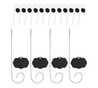 DEEPCRAFF Lot de 1 Set de Set de D'étiquettes de Jardinage en Acrylique Noir Réutilisables et Résistantes aux Intempéries Marqueurs de Plantes Écrits pour Pots de Fleurs et Fruits