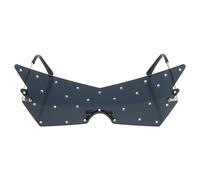 DEEPCRAFF Lunettes de Soleil Accessoires de Cosplay Élégants en Métal et PC sans Monture de Papillon Irrégulières pour Camping et Activités en Plein Air