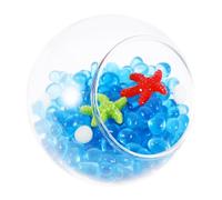 DEEPCRAFF Maison Cachée Globe pour Aquarium, Verre, Décor Transparent | Galets de Verre, pour Eau Douce, Crevettes et Crabes, Style , Usage Sous-marin