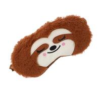 DEEPCRAFF Masque de Sommeil Occultant en Peluche Marron Bandeau Élastique Ajustable, Léger et Confortable, Voyages Pauses Déjeuner des Garçon et Filles et Filles
