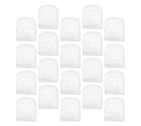 DEEPCRAFF Masque Facial de Coton Blanc 100pcs Forme Grimace pour Soin Visage, Retient L'humidité et Augmente L'absorption Cutanée en Institut de Beauté