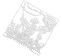 DEEPCRAFF Matrice de Découpe pour Tampons Diy, Moule en Acier au Carbone Argenté, Matrices Décoratives pour Scrapbooking, Fabrication de Cartes et Journal