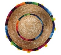 DEEPCRAFF Mini Chapeau Mexicain Somptueux en Paille et Polyester Léger, Bandeau Sombrero Festif pour Femmes, Garçon et Filles, Chiens et Chats Lors de Fêtes et Mariages