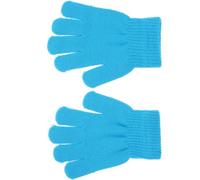DEEPCRAFF Moufles Chauds en Maille pour Garçon Fille à Cinq Doigts Bleu, | Maille Souple, Coupe Flexible, Usage Automne-hiver, pour Jouer Dehors et Marcher au Froid