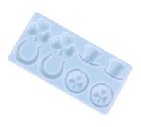 DEEPCRAFF Moule en Silicone pour Pendentif Trèfle Diy, Matrice Recyclable Blanche, Pratique et Créative pour Bijoux en Résine Époxy Faits Main