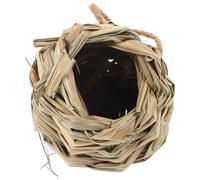 DEEPCRAFF Nid D'oiseau en Paille Tressée la Main, Lit pour Oiseaux, Beige, Respirant, Sûr, pour Hamsters et Petits Animaux, pour Construire des Nids et Offrir Un Habitat Confortable