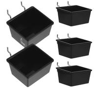 DEEPCRAFF Organisateur de Panneau perforé Noir 5pcs, bac à Panneaux perforés pour Outils et Petites pièces, 90 * 80 * 45mm, Peu encombrant, pour Shop et familles