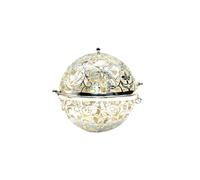 DEEPCRAFF Pendentif Diffuseur D'huiles Essentielles, Étui pour Mini-flacon de Parfum, Cuivre Argenté, Rond, Design à Anneau Verrouillable et Suspendu, pour Collier Diy, Fête des Mères