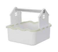 DEEPCRAFF Perchoir Portable pour Oiseaux en Plastique Blanc, Entraînement | Surface Lisse sans Bavures, Protège les Pieds, Adapté aux Petites Espèces Cockatiels