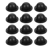 DEEPCRAFF Pieds de Bagage en Plastique Noir 12 Pièces Ronds | Réparation Quotidienne, Protection du Sol et Répartition Équilibrée, Accessoires Complets, Finition Élégante