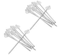 DEEPCRAFF Piquets de Tente Renforcés pour Camping Extérieur, Lot de 20pcs en Fer et Plastique Blanc Pénétration Améliorée, pour Randonnées et Voyages en Famille