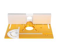 DEEPCRAFF Plaque D'insertion pour Table de Fraisage, Base de Table de Défonceuse en Alliage D'aluminium, S8, avec Angle Gauge, pour Menuiserie et Projets Créatifs