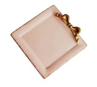 DEEPCRAFF Plateau à Bijoux Pratique Rose Chic et Rétro en Résine Plateau de Présentation Accessoire Photo Prop Élégant pour Boucles D'oreilles et Bijoux pour Décoration