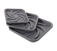 DEEPCRAFF Plateaux Carrés pour Plantes 6 Pièces, Plastique Léger et Robuste, Dimensions 16x16x1,5cm, pour Jardinage D'intérieur et Sols