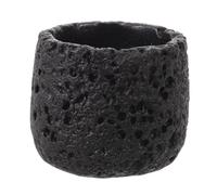DEEPCRAFF Pot à Allumettes en Ciment Noir Élégant et Décoratif, Conteneur de Stockage pour Plusieurs Boîtes, pour Cheminée et Restaurants